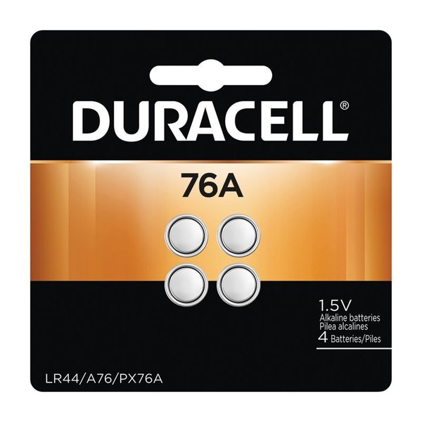Duracell Alkaline 76A LR44 1.5 V 0.11 Ah Medical Battery , 4PK 76AB4PK